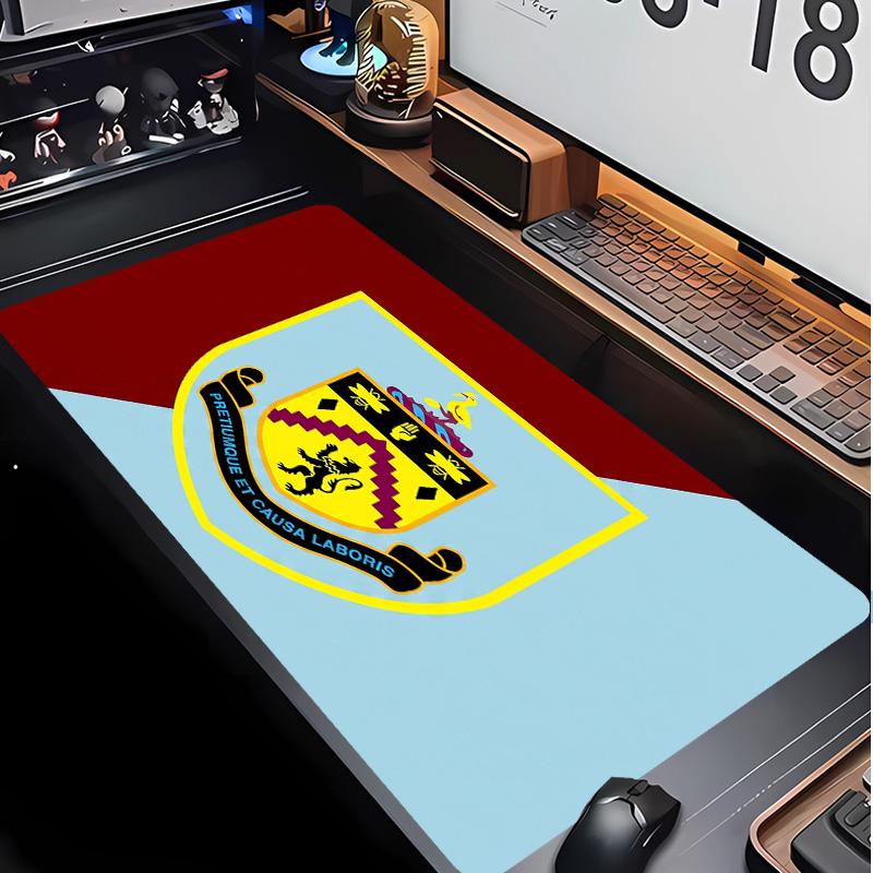 Burnley Football Print Mouse Pad Non?Slip Rubber Desk Mat Waterproof Gaming Mousepad For Laptop Office Desktop