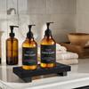 500 мл дозатор для мыла для рук и средства для мытья посуды в ванной с этикеткой/держателем/подносом многоразовый флакон для шампуня коричневый флакон для лосьона