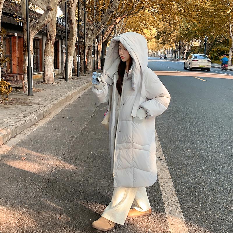 Autumn Winter Thicken Warm Parka Women Casual Sweety Solid Color Big Pocket Loose Hooded Coat Jackets Outwear