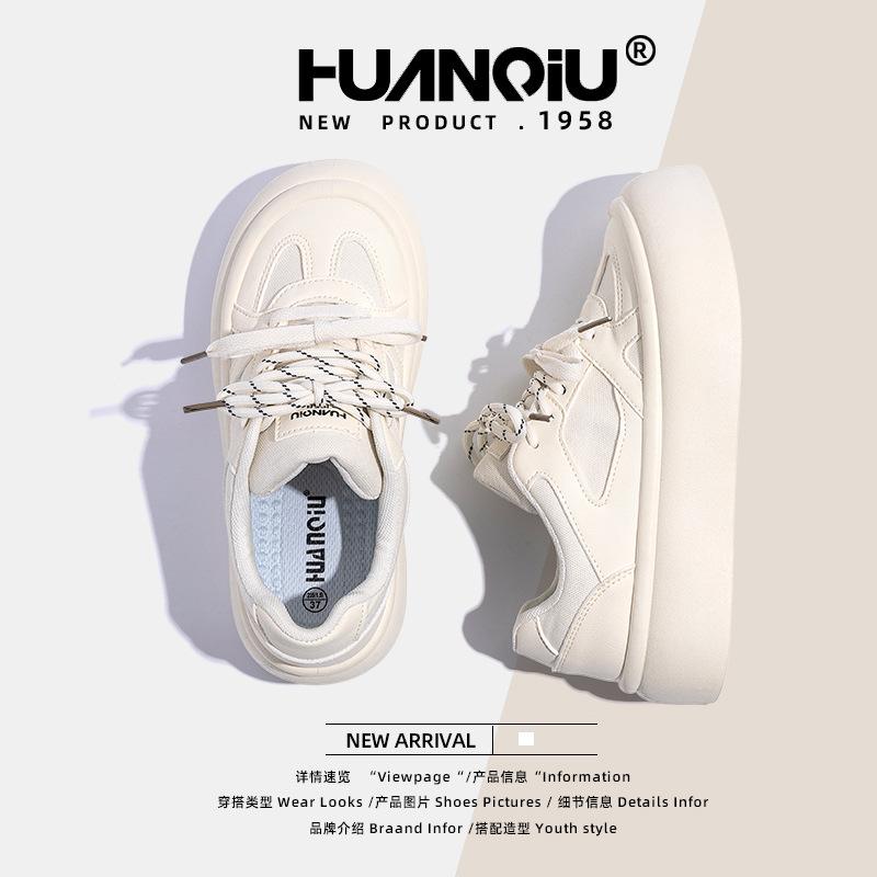 Global Platform White Shoes Women's Spring ZHQ5915 New Popular Versatile and Lightweight Student Shoes Women's Board Shoes