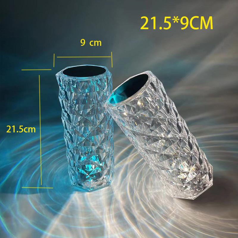 Лампа Rose Crystal Crystal Lights Touch Control с USB-портом 3/16 RGB Цветовая смена Романтическая настольная лампа Rose Diamond