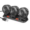 Car Fan 360° Adjustable 3 Head Air Fan Automotive Electric Fan Usb/12V/24V Fan 2 Speeds Car Silent Fan For Home Desk Office&Car