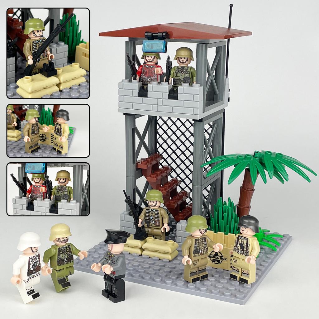 1605A-1605F Military Operation Command Center Defense Bunker Building Block Model Toy
