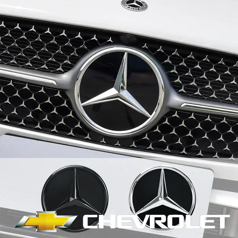 VCJ1 3D 188mm Front Grille Star Logo Emblem Badge For Mercedes-Benz C Class 2014-2018 GLC Car Emblems