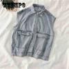 Женский джинсовый жилет Bf Wind Spring, свободный универсальный корейский жилет без рукавов, комбинезон, повседневное пальто, сплошной цвет