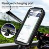 Waterproof Motorcycle Phone Holder Box 5.5" To 6.8" Cellphone Case Stand Support