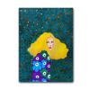 Abstract Flower Girl Colorful Long Hair Nordic Poster Female Wall Art Canvas Painter