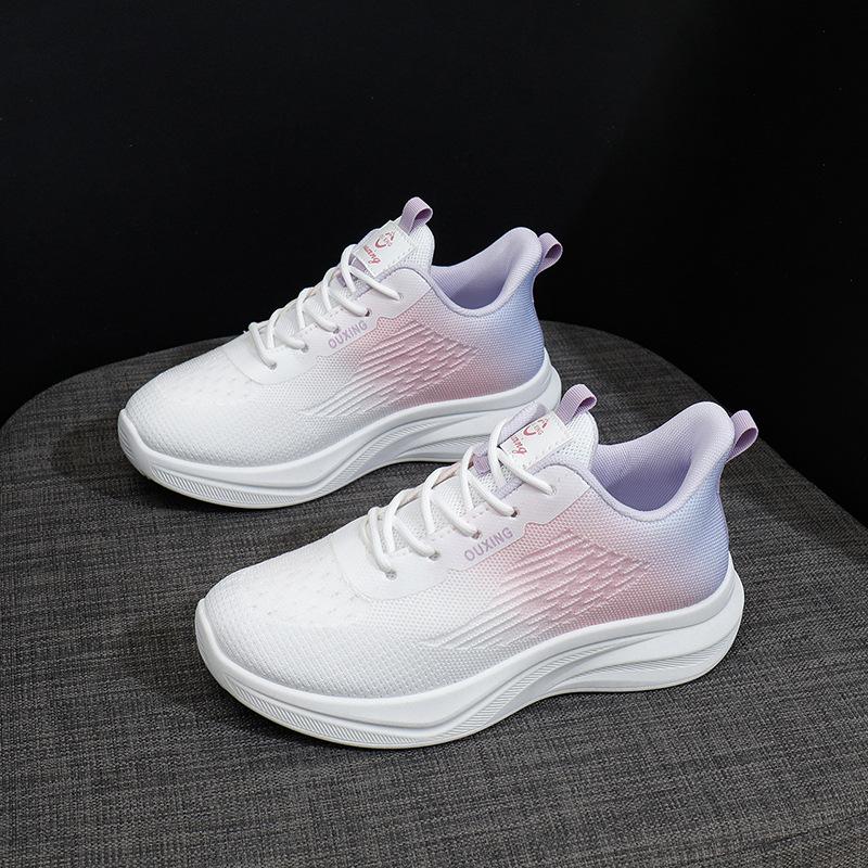 2025 Spring New Korean Version Breathable Fly-woven Women's Shoes Ins Tide Student Running Sports Shoes Casual Shoes FZ6603
