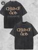 Футболка CHILD OF GOD Мужская Стирка Хлопок Короткий Рукав Футболка Рубашка 220 г Двойная Унисекс Футболка