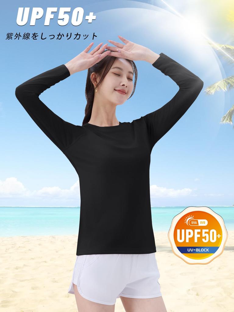 KEFITEVD Long Sleeve UV Gym Running Size M Women's T-Shirt, Sportswear, Innerwear, Quick-Drying, Protection, Fitness, Wear, Shirt, Lightweight,