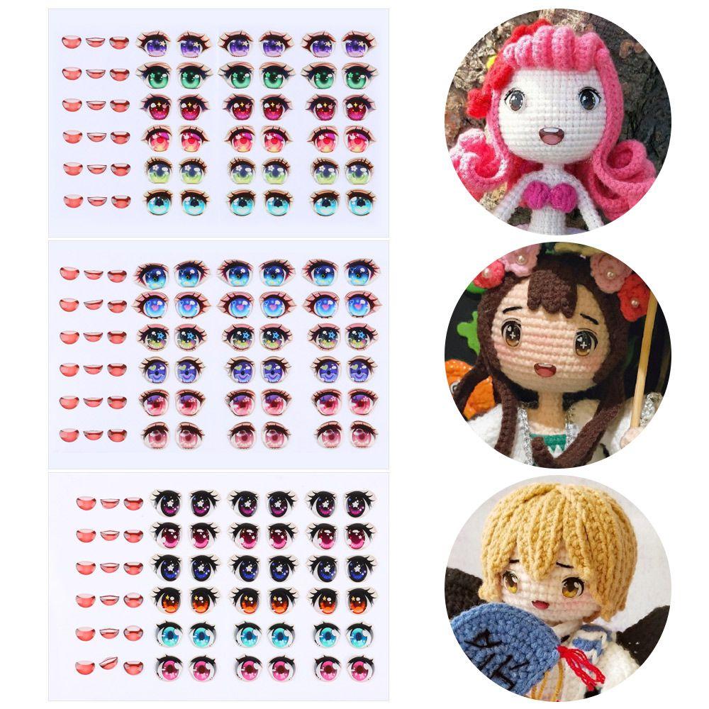 crystal Boy/Girl Decals Face Organ Paster Cartoon Eyes Stickers Eye Chips Paper Anime Figurine Doll