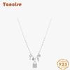 Танциз S925 стерлингового серебра Роскошное индивидуальное ожерелье с подвеской женское классическое ожерелье прилива