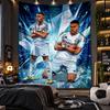 Wall Hanging Tapestry Kylian Mbappe Print Cloth for Living Room Bedroom Home Decor