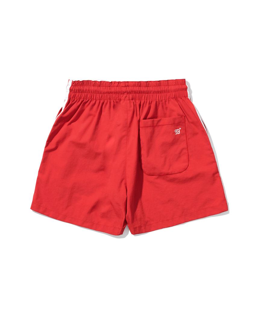 1993STUDIO W Nylon Track Shorts_Red