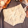 Mid Waist Underwear for Women Made Knickers of Satin Ice Silk Seamless Lace with A Cinched Abdomen Lifted Buttocks Panties