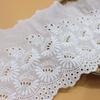 1Y 20CM Wide White Cotton Embroidery Lace Fabric DIY Trims Warp Knitting Sewing Accessories