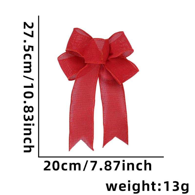 Красные Рождественские Ленты Банты Подвесные Украшения Бант Подарок Украшения для Рождественской Елки Декор для Рождественской Вечеринки Новый Год