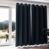 Insulating and 100% Blackout Eyelet Curtain 135x300 Cm ECLIPSE Duck Blue, by Soleil D'ocre