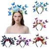 Ручная работа Бабочка Цветок Ободок для волос Фасинатор Повязка на голову Для взрослых Костюм для музыкального фестиваля Тематические вечеринки Носить