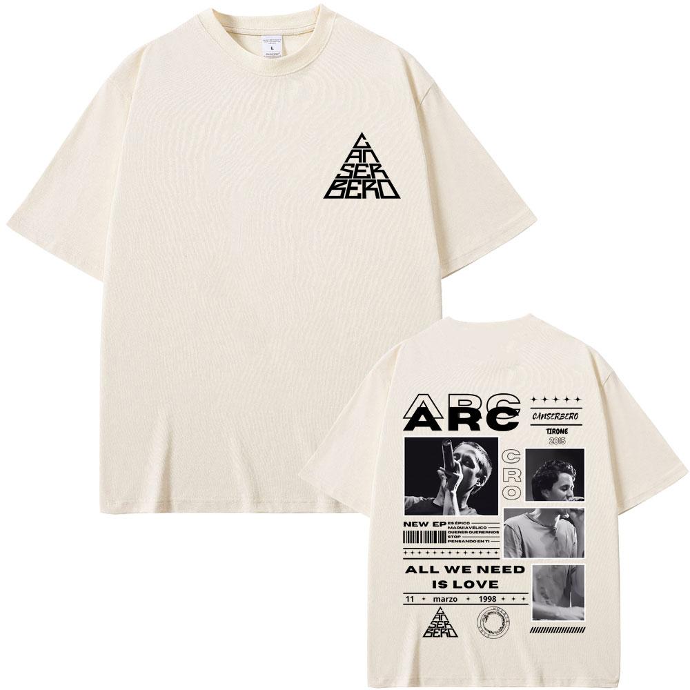 Горячая Распродажа Рэпер Canserbero Все, что нам нужно, это любовь Графическая футболка Muerte Vida Футболки Мужчины Женщины Хип-хоп Мода Футболка Оверсайз