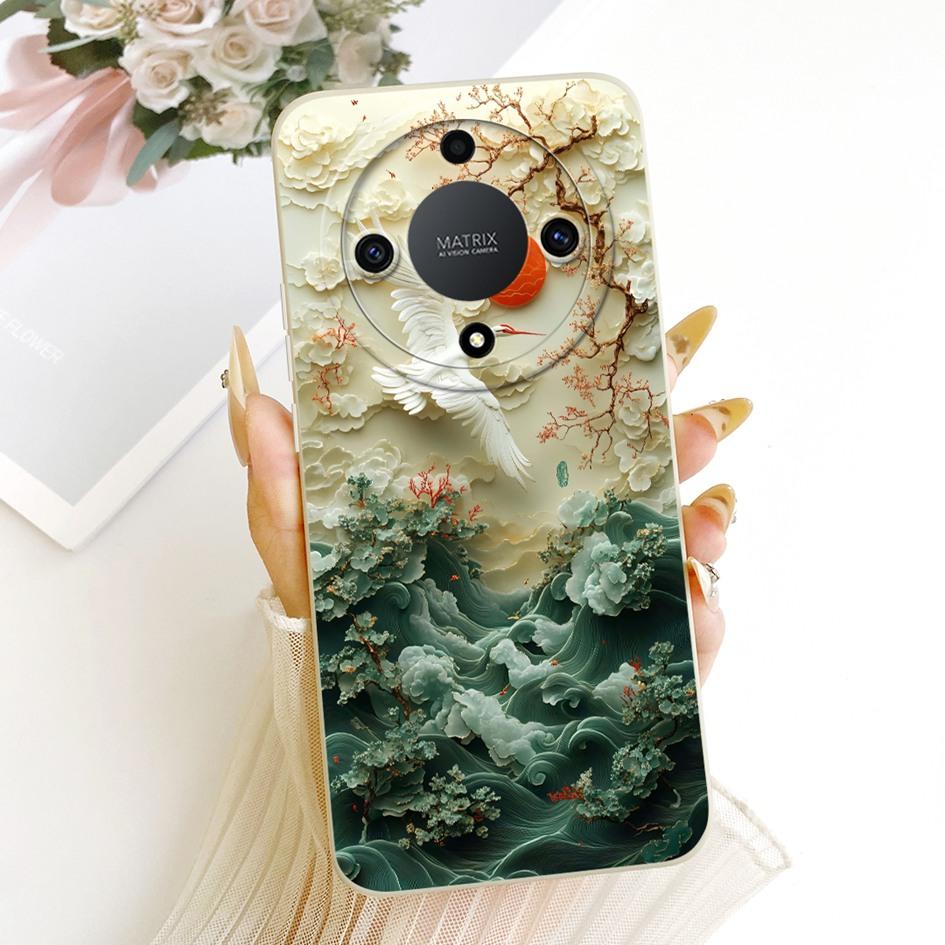 Ударопрочный Чехол Для Honor X9a Чехол Magic 5 Lite Funda RMO-NX1 RMO-NX3 Роскошные Чехлы Из Мягкого Силикона С Цветами Ромашки Для HonorX9a Capa