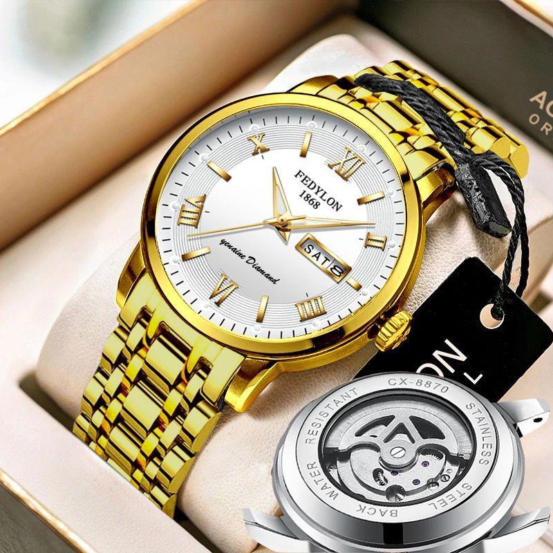 Новые мужские часы полностью автоматические немеханические часы с календарем и турбийоном водонепроницаемые светящиеся модные студенческие мужские часы