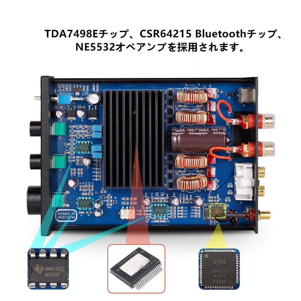 Nobsound A2 HiFi Bluetooth класса D усилитель мощности домашний стерео аудио усилитель 160 Вт 2 APTX-LL