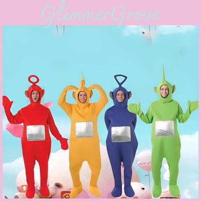 Веселый костюм Телепузика, полиэстеровый боди с головным убором!