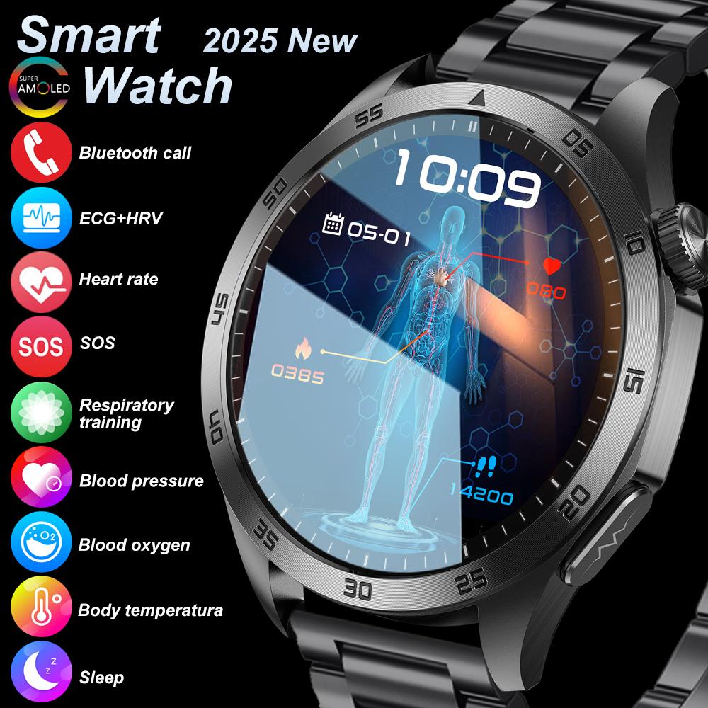 SACOSDING New Smart Watch ECG+PPG Blood Pressure Blood Oxygen Body Temperature Bluetooth Call Health Smartwatch For Android IOS