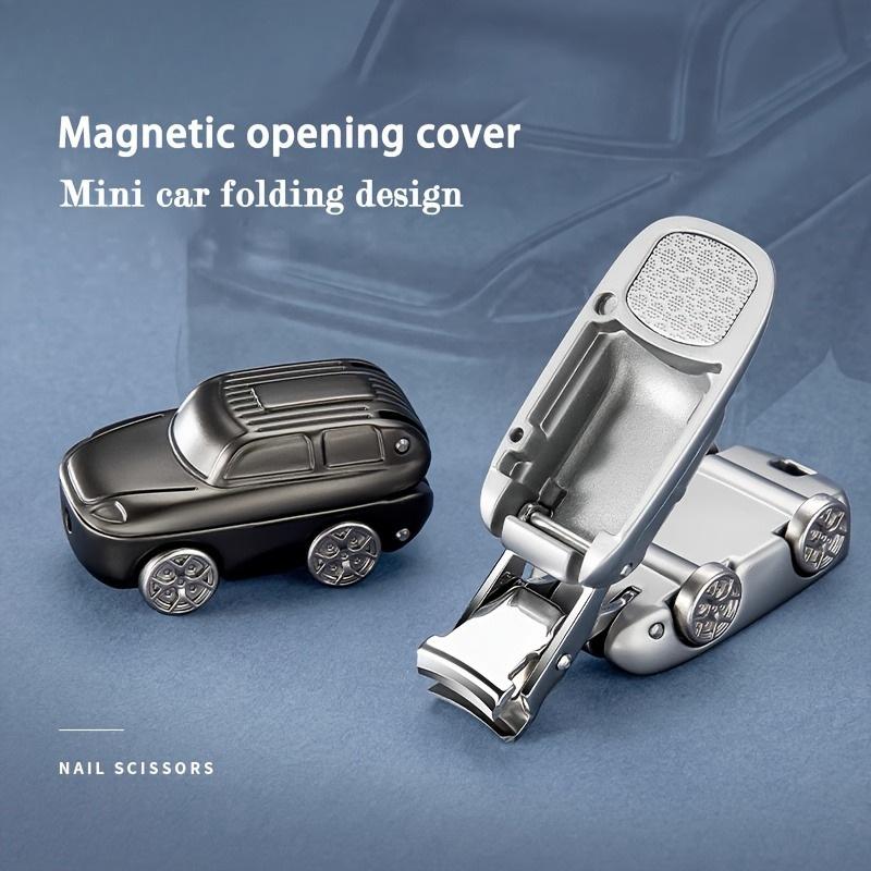 Усовершенствованные складные кусачки для ногтей в автомобильном стиле, ультраострые кусачки для подстригания, изготовлены из нержавеющей стали, подходят для ногтей рук и ног