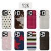 Роскошный чехол для телефона в стиле Y2K с сеткой для iPhone 17 16e 16 15 14 13 12 11 X XS XR XSMAX 7 8 Air Pro Max Plus Роскошный двухслойный