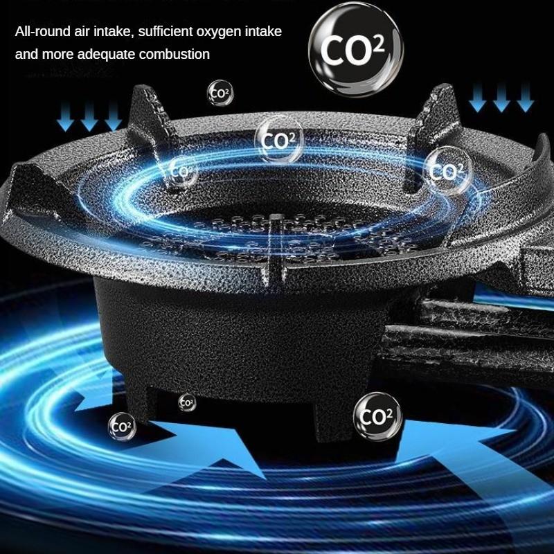 Household Low-pressure Thickened High Fire Stove Desktop Cast Iron Single Stove Kitchen Cooking Liquefied Gas Stove Black
