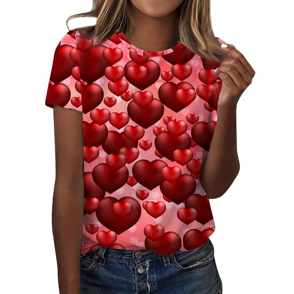 Футболки с цветочным принтом «Роза», женская модная футболка с коротким рукавом и круглым вырезом, Y2k Harajuku, футболки больших размеров, топы, женская одежда