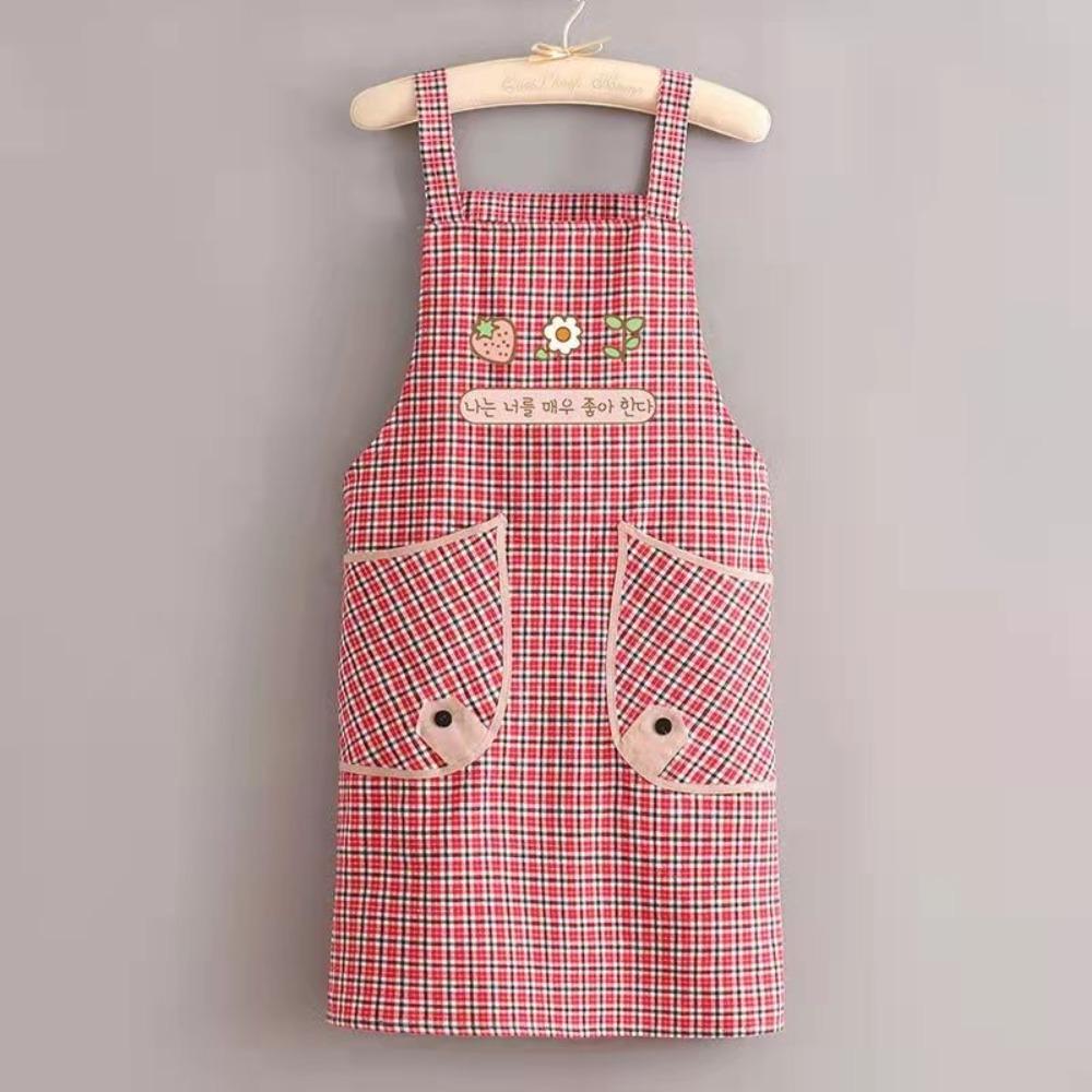 Breathable Kitchen Apron Flower Cooking Smock New Catering Work Clothes for Women Girl