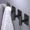 2Pcs Stainless Steel Bathroom Towel Hooks Self Adhesive Toilet Hanging Rack  for Door