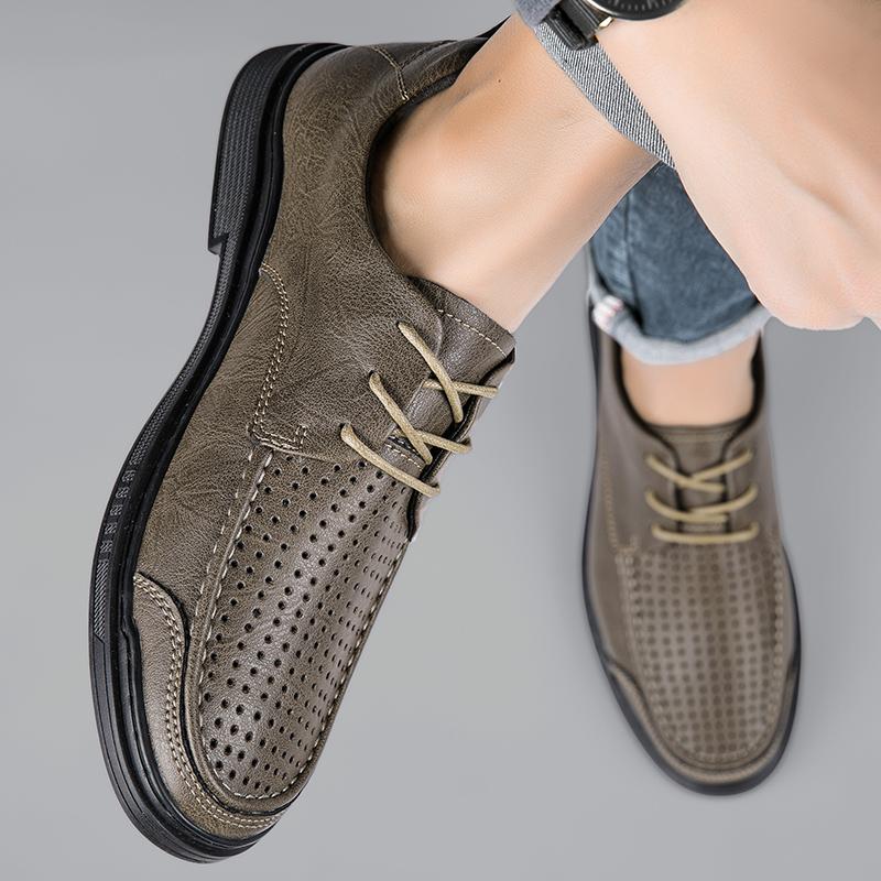 Man Sneakers Top Quality Moccasins Driving Men's Shoes Men Casual Summer Shoes Genuine Leather High Quality Lace Up Oxford Shoes