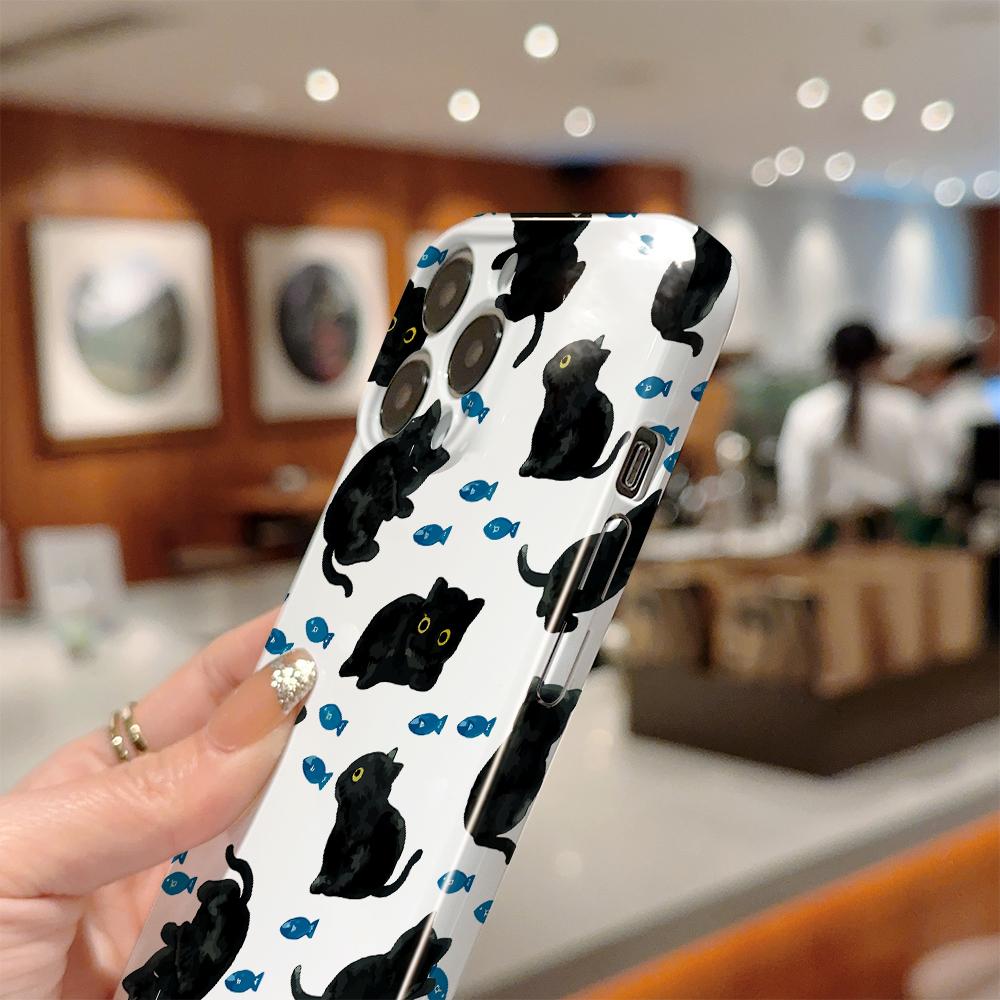 Чехол для телефона с рисунком котов для Samsung Galaxy S20 FE 5G A52 iPhone 11 Xiaomi Redmi VIVO OPPO Realme Huawei Infinix Противоударный Ультратонкий Жесткий Чехол