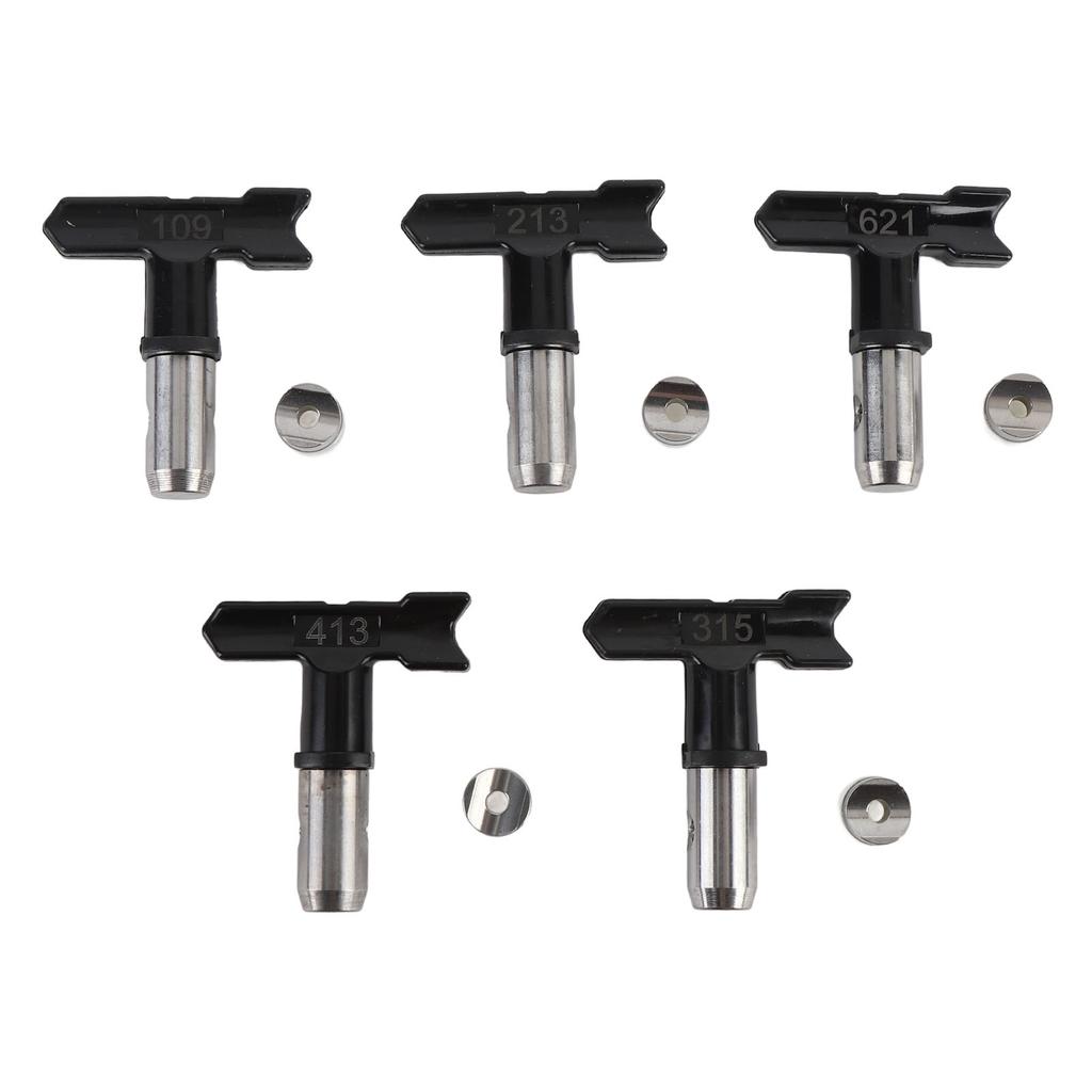 5 Набор Безвоздушных Наконечников для Распылителя Детали для Окрасочного Пистолета Распылительной Машины 109 213 315 413 621 Сопло Черный
