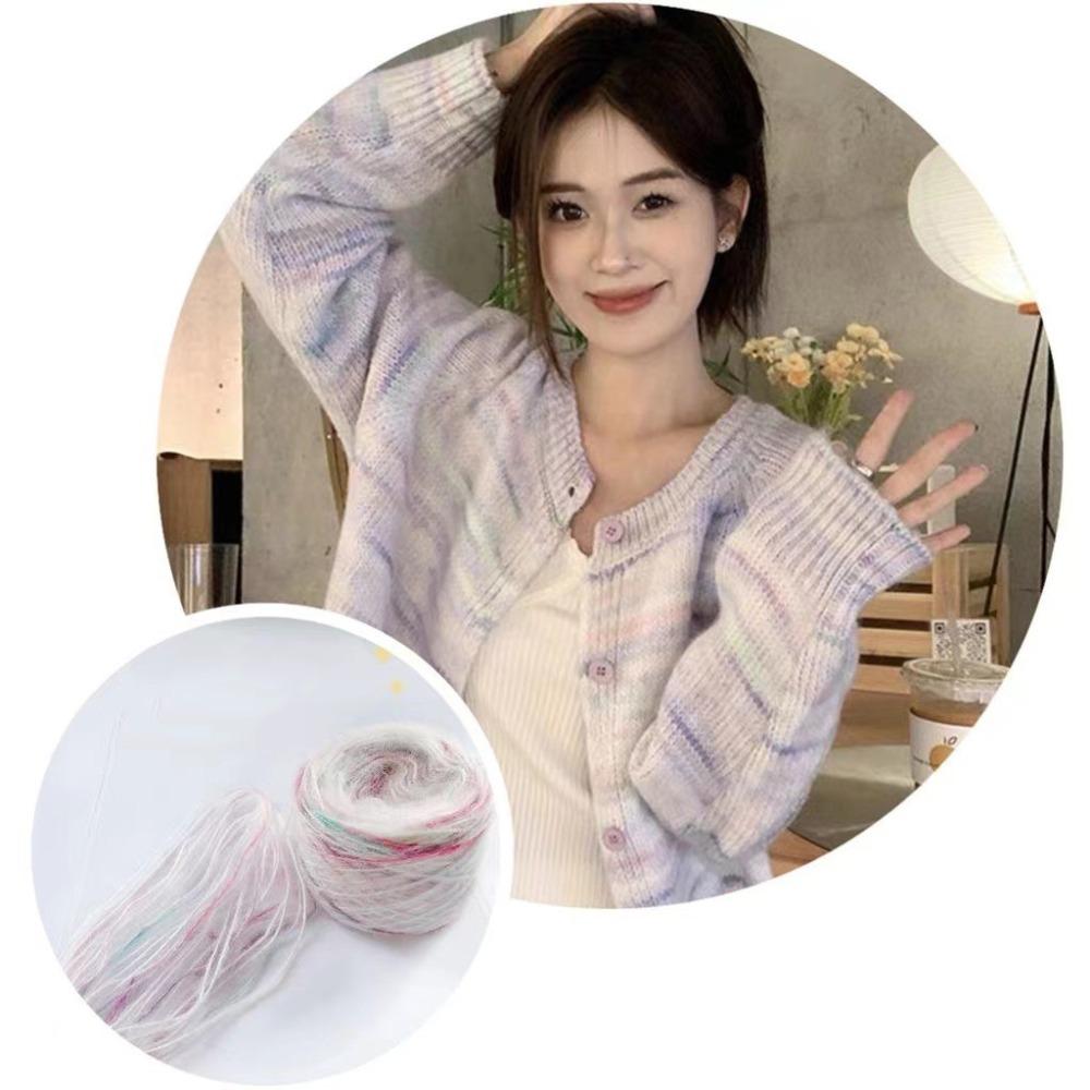 50g/roll Space Dyed Wool Yarn 150M Hand Knitted Yarn Colored Wool Yarn  For Sweaters and Scarves