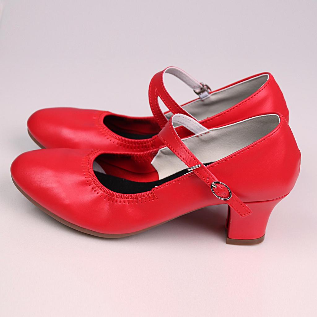 Teslyta Women's Mid-Heel Ballroom Dance Shoes - Breathable, Soft Sole, Lightweight