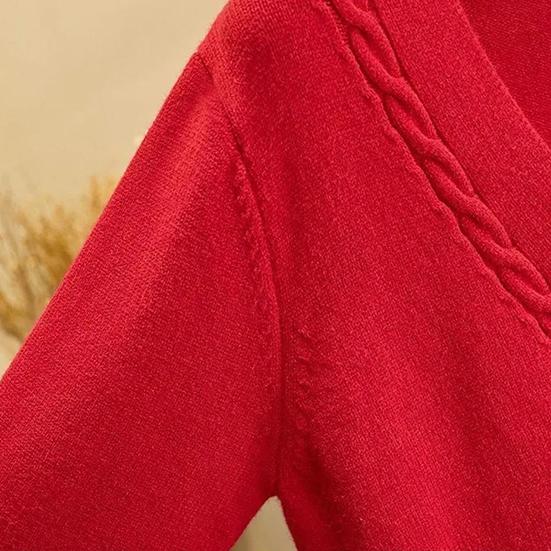 Осенне-зимний женский свитер, кардиган, женское вязаное пальто большого размера, однотонный свободный теплый свитер с v-образным вырезом