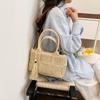 Бохо Пляжная Сумка с Кисточками Летняя Плетеная Сумка Через Плечо Большой Вместимости Регулируемый Плечевой Ремень для Женщин Отпуск