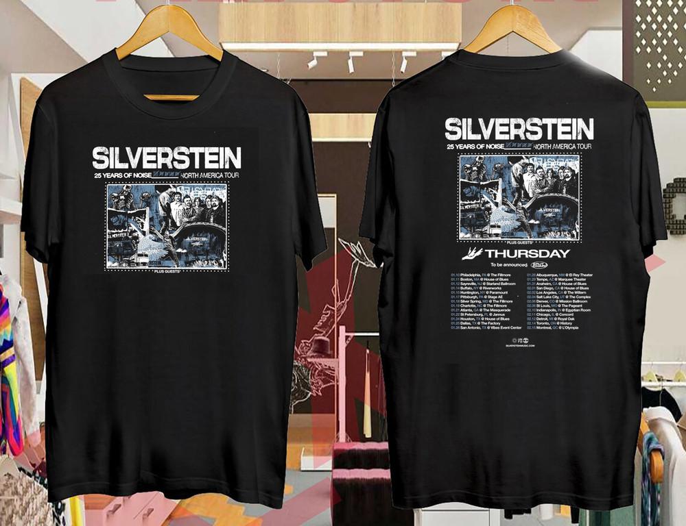 Silverstein '25 Years of Noise' North American 2025 T-shirt Unisex tee BO1354 Unisex T-Shirt