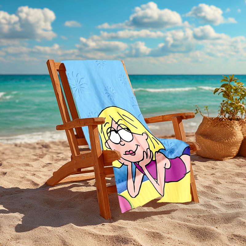 1pc Lizzie McGuire Y Sus Locuras1 Beach Towel, Comfortable and Thick, and Swimming/Bath/Picnic/Camping Towel, Suitable for Seaside Beaches
