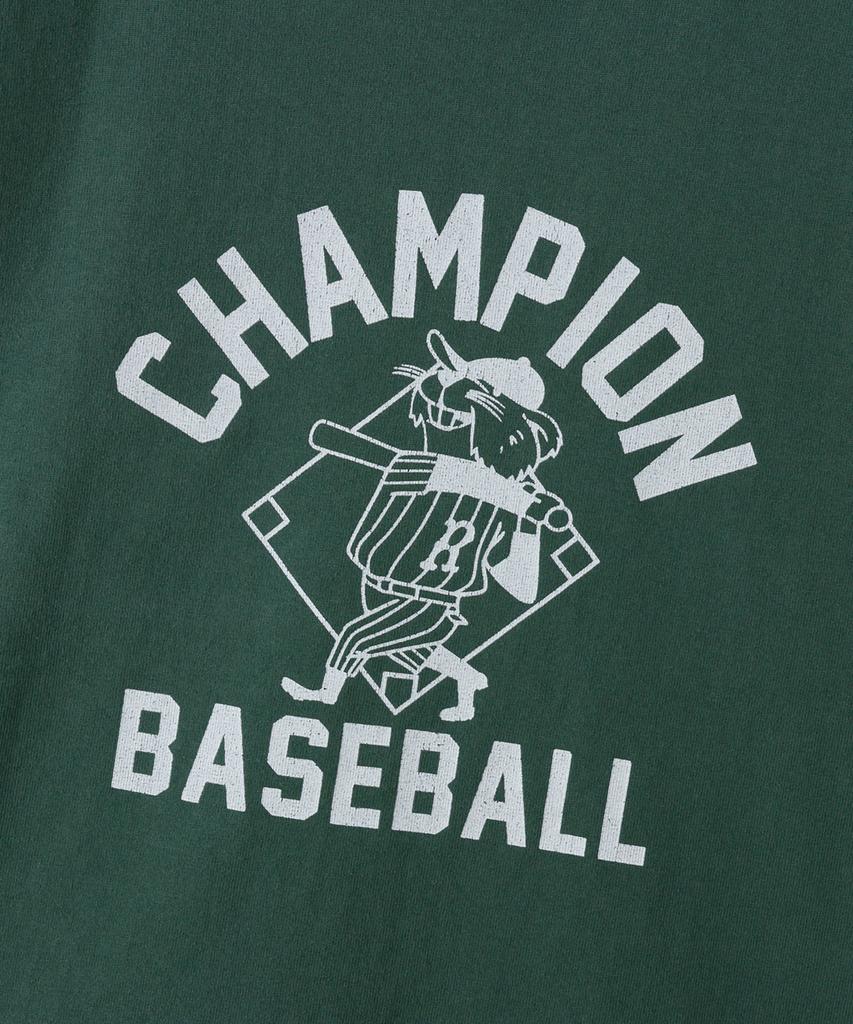 CHAMPION Baseball Regular Fit Long Sleeve T-Shirt Dark Green