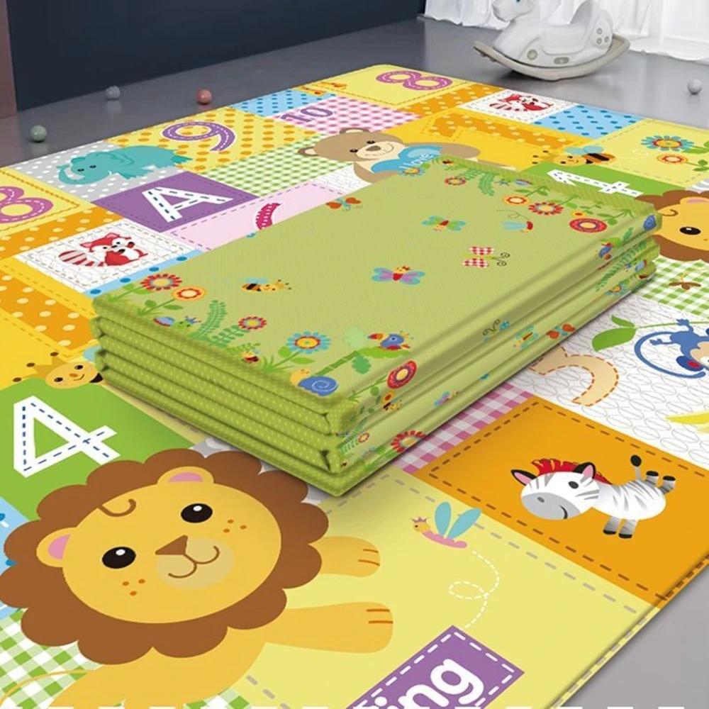 Детское одеяло XPE Пена Детский игровой коврик Мягкая подкладка для ползания Игрушки для детей Ковер Складной игровой коврик-активность с сумкой Подарки