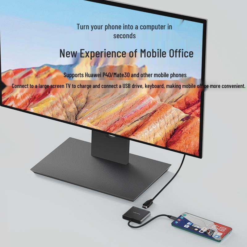 Док-станция Type-C 4K60Hz: Быстрая зарядка PD, концентратор USB 3.0, многопортовый конвертер для ноутбука