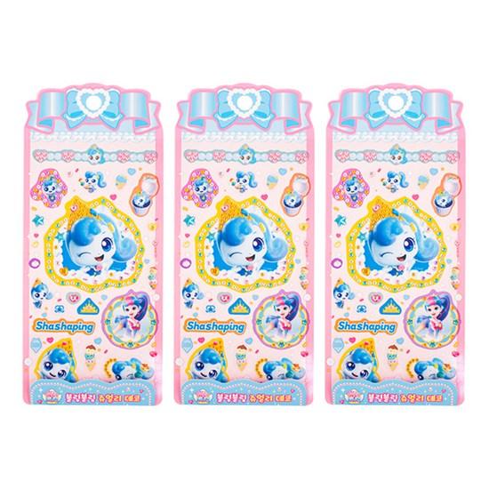 Catch Tiniping Sweet and Sour Jewelry Stickers, Sha Shopping, 3 Pieces, a Popular Character In Korea