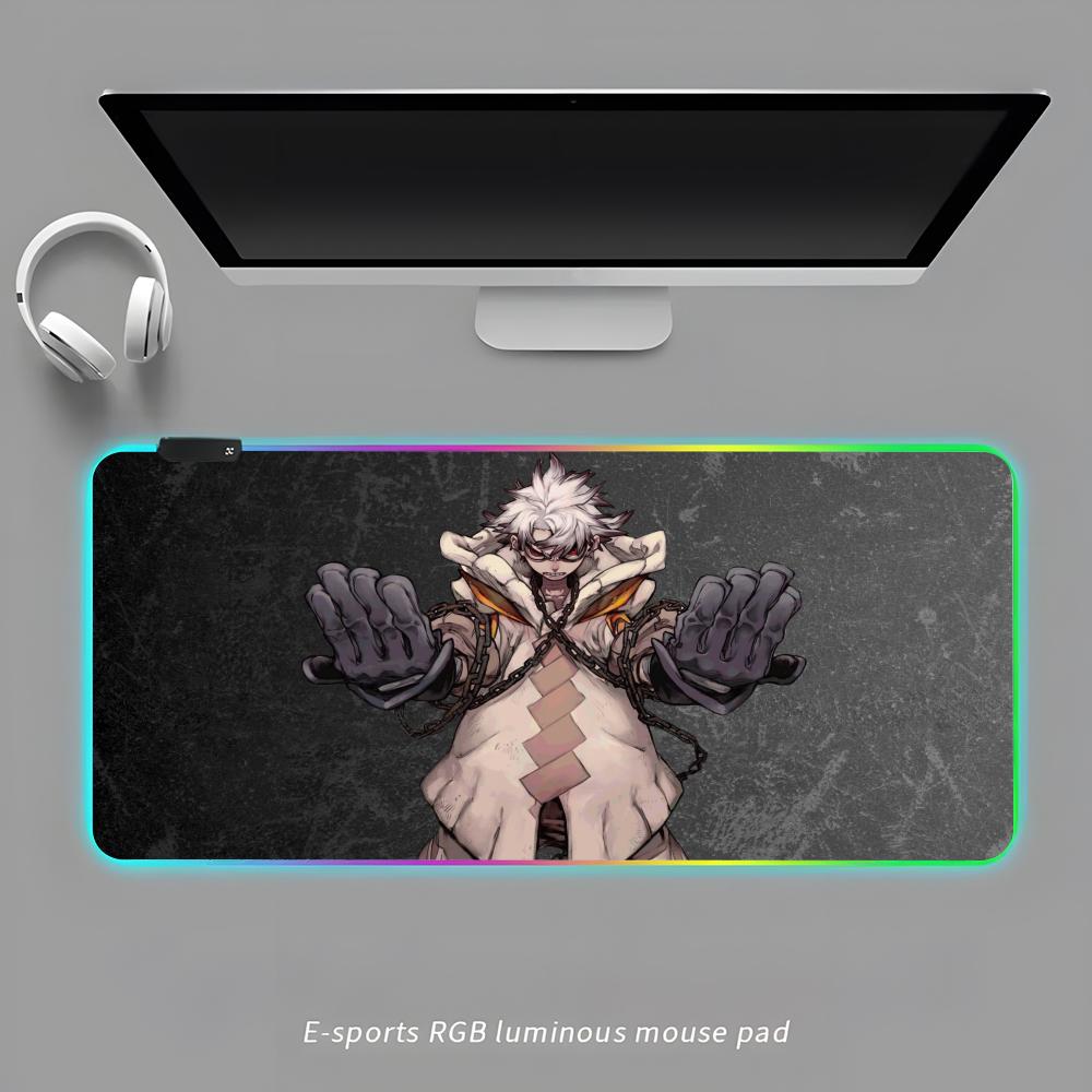 Gachiakuta Коврик для мыши RGB Игровой коврик для мыши Настольный коврик HD Геймерский Большой светодиодный свет XXL Коврики для мыши