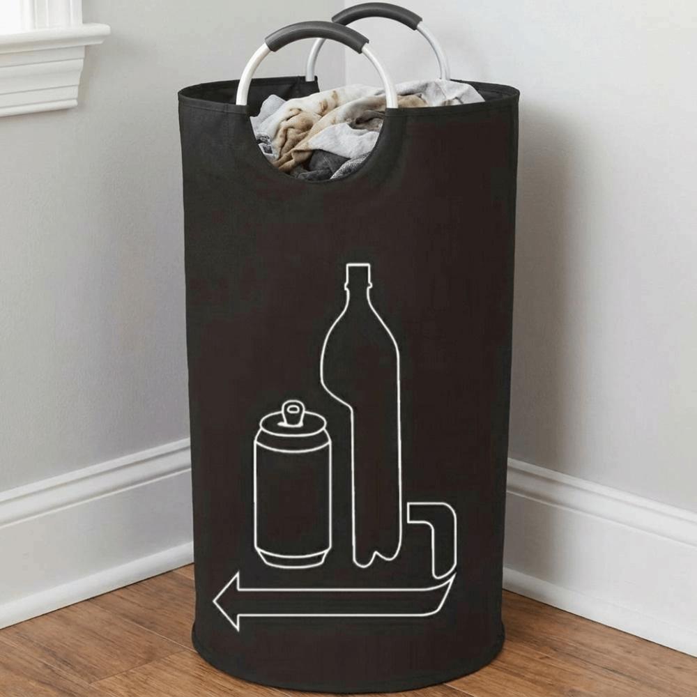 Large Capacity Empty Bottle Storage Basket Oxford Cloth Recycling Bin Bag Bedroom